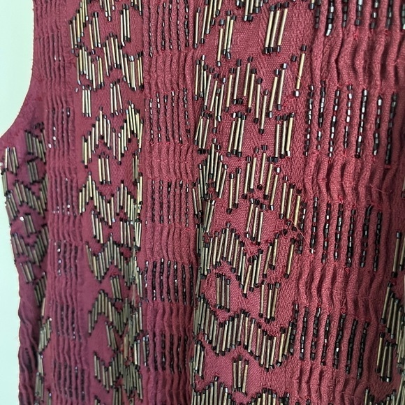 Free People Showroom Geo Drop Waist Beaded Boho Dress - Picture 12 of 12